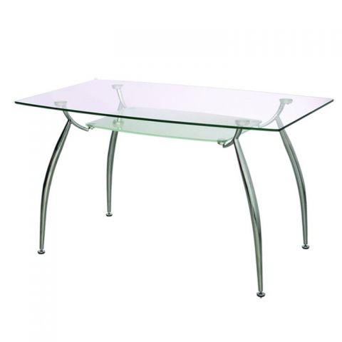 Стол Голд-03 1350х800 металл/ стекло (прямоугольный) B2092