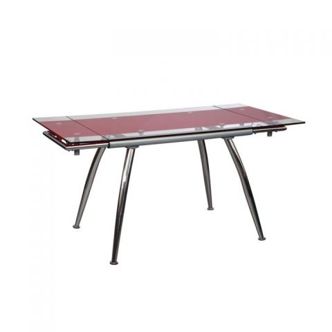 Стол B 179-3 107*150*79,5 хром/красный