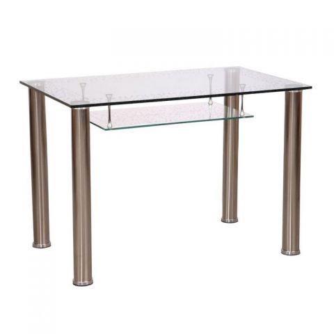 Стол B 231 хром/стекло прозрачное