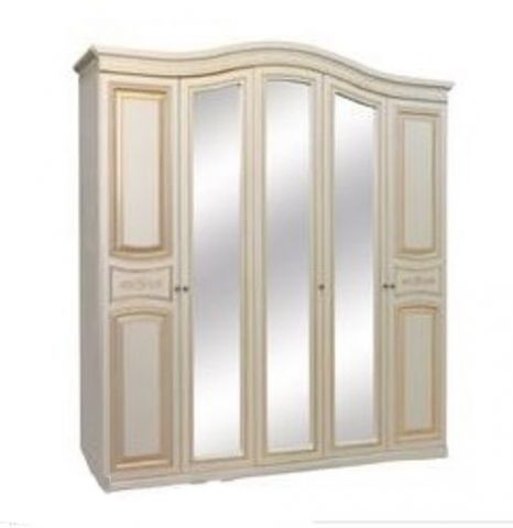 Шкаф 5Д «Николь» белое дерево патина