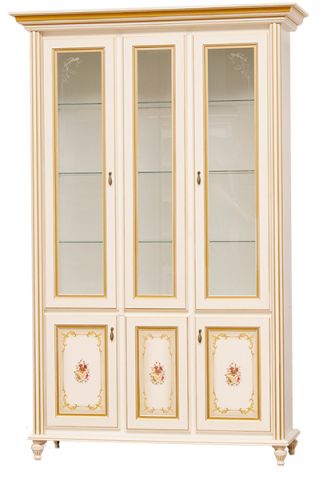 Витрина 3Д Парма прованс белый