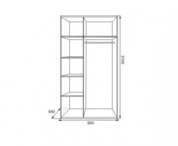 Шкаф 2-х дверный Аризона