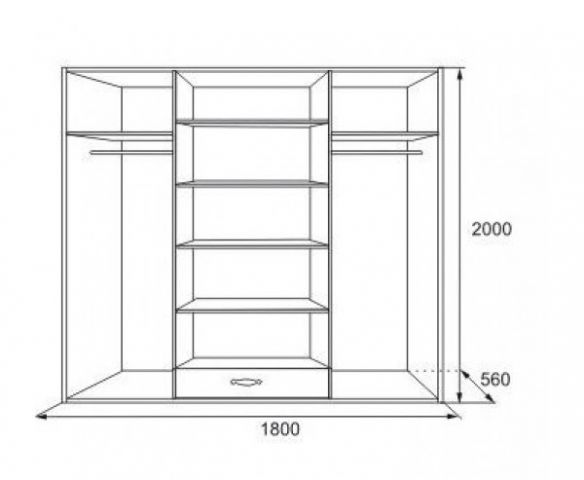 Шкаф 4-х дверный Василиса