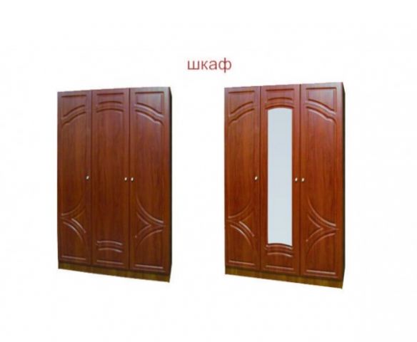 Шкаф Мелодия 3х дверный без зеркала (МДФ)