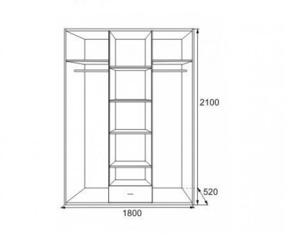 Шкаф 4-х дверный Миллениум (МДФ)
