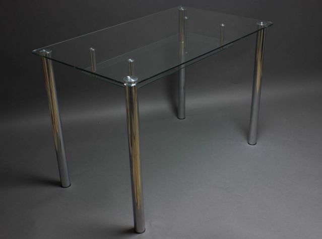 Обеденный стол Прозрачный с полкой