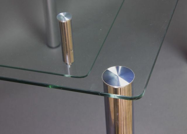 Обеденный стол Прозрачный с полкой