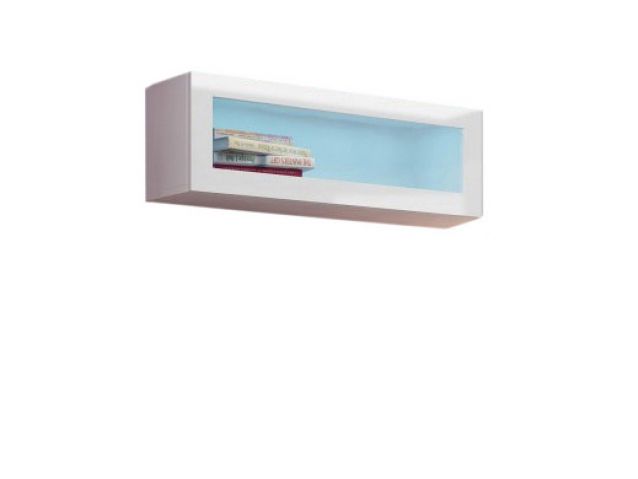 Витрина навесная маленькая VIGO белый/белый глянец