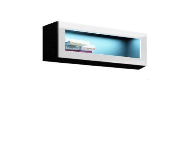 Витрина навесная маленькая VIGO латте/белый глянец