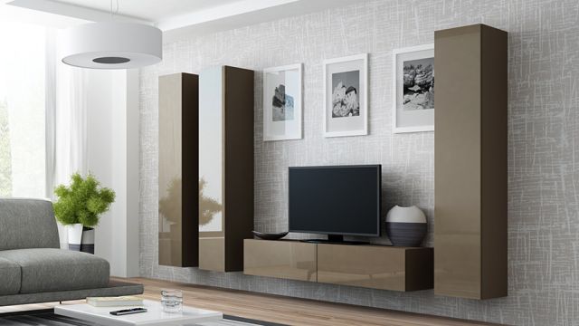 Пенал навесной VIGO латте/латте глянец