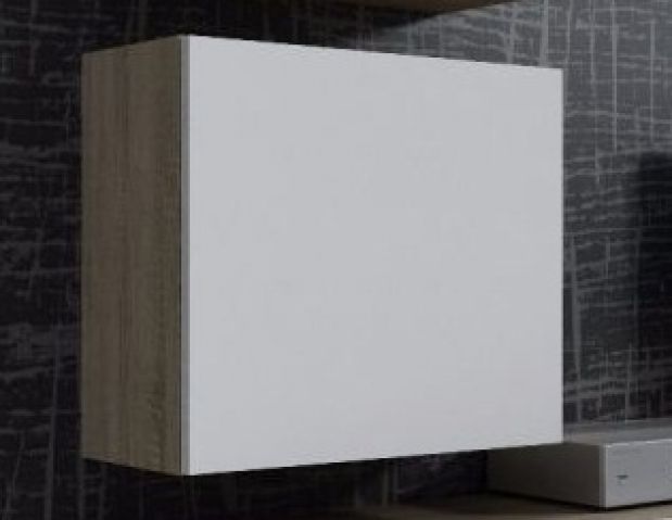 Пенал навесной квадратный VIGO сонома/белый глянец