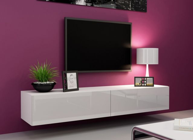 Тумба ТВ VIGO 180 белый/белый глянец