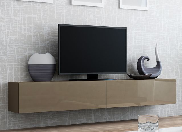 Тумба ТВ VIGO латте/латте глянец