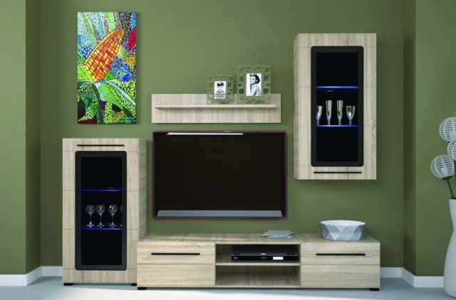 Стенка-горка с подсветкой «Кармела»