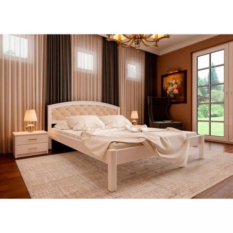 Кровать двуспальная Британия с мягким изголовьем 160