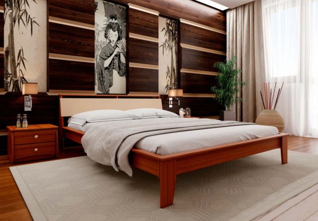 Кровать полуторная Венеция с мягким изголовьем 140