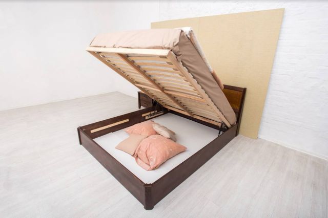 Кровать Сити с подъёмным механизмом (интарсия)