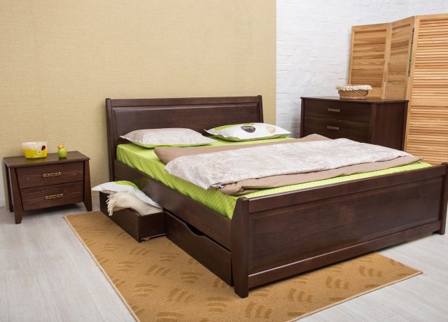 Кровать Сити с ящиками (интарсия)