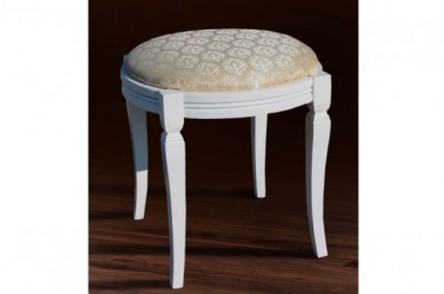 БАНКЕТКА КРУГЛАЯ (БЕЛАЯ)