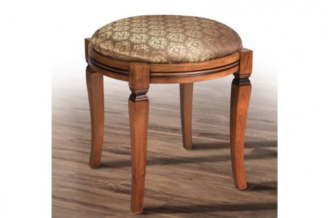 БАНКЕТКА КРУГЛАЯ (СВЕТЛЫЙ ОРЕХ/ПАТИНА)