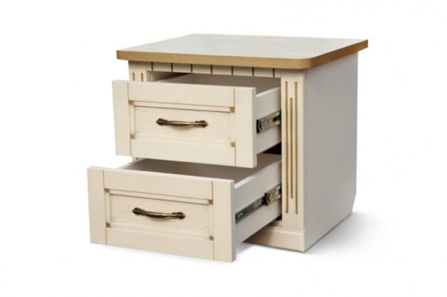 ТУМБА ПРИКРОВАТНАЯ FREEDOM (СЛОН.КОСТЬ ПАТИНА ЗОЛОТО)