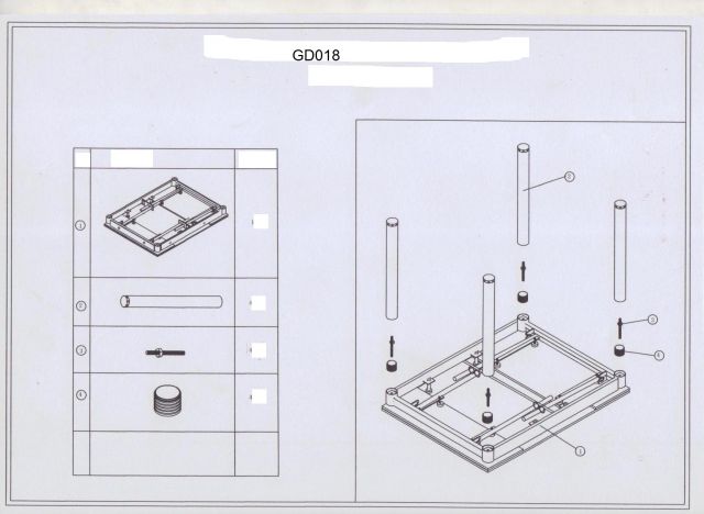 Стол обеденный стеклянный GD-018 Signal серый