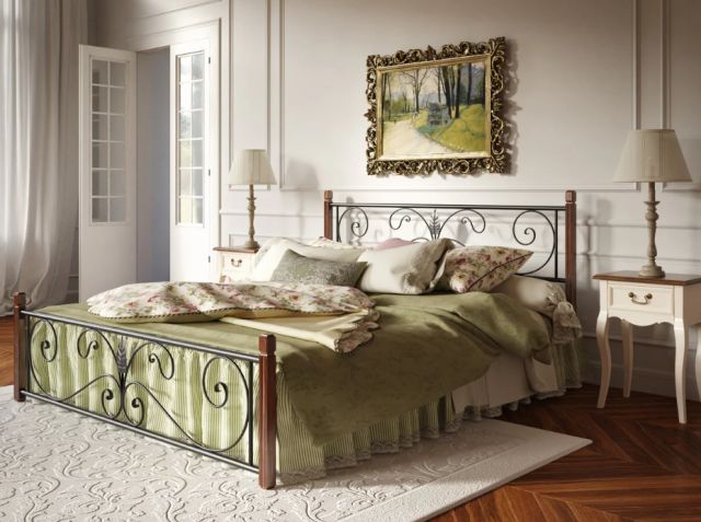 Кровать Крокус на деревянных ногах 2-ая