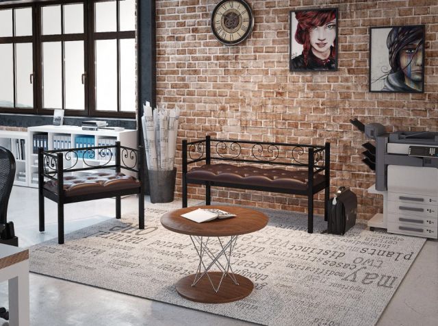 КРЕСЛО И ДИВАН 2-Х МЕСТНЫЙ ГРИН ТРИК