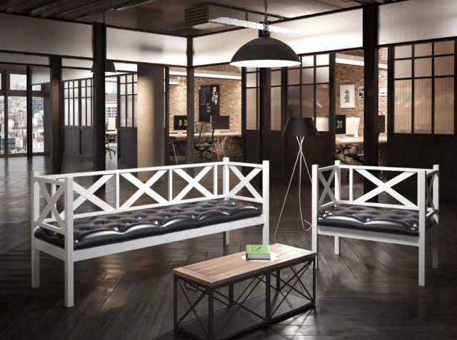 Кресло и диван 3-х местный Грин Трик Лофт