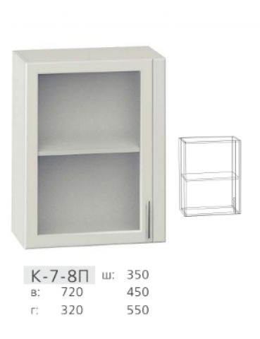 Шкаф 1-ый витрина К7-8П