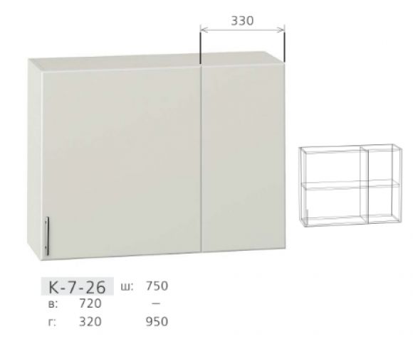 Шкаф  угловой К7-26