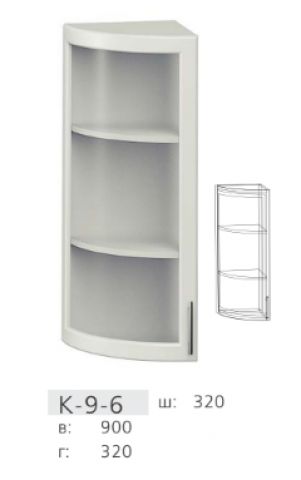 Угол К9-6 с  дверью витрина