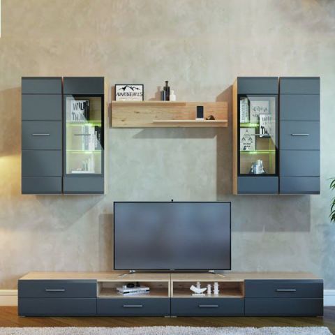 Стенка Росси 3 дуб артезиан, графит