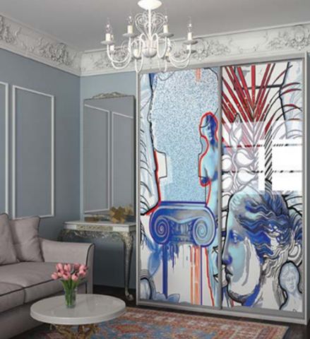 Шкаф-купе двухдверный зеркало 1300*600*2400