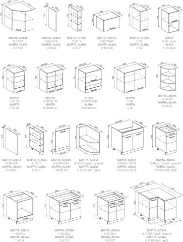 Кухня Марта 2.2м Світ Меблів