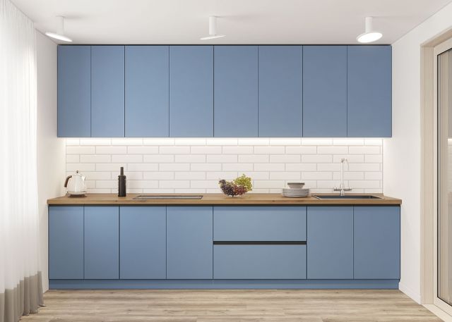 Кухня Софи 3.0 глянец серый и белый