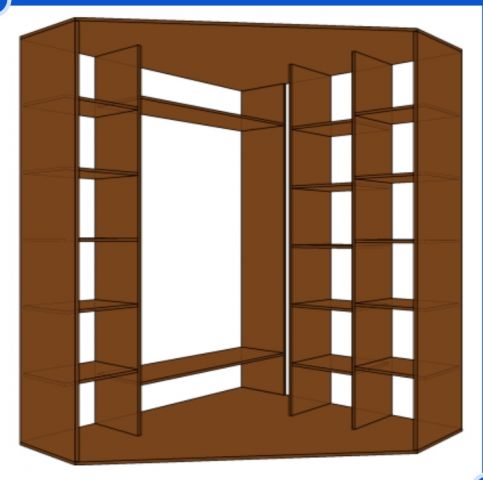Шкаф купе угловой 1500х1500*450х2400 Харьков