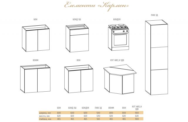 Кухня Кармен 2м.
