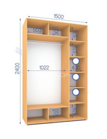 Шкаф-купе Сич (2400-600-1500)