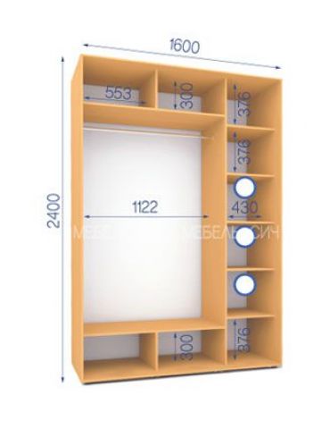 Шкаф-купе Сич (2400-600-1600)