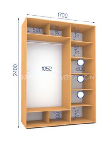 Шкаф-купе Сич (2400-600-1700)