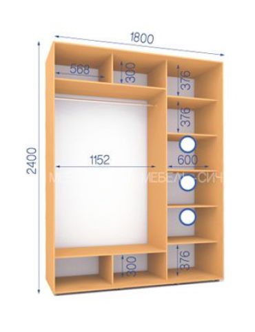 Шкаф-купе Сич (2400-600-1800)