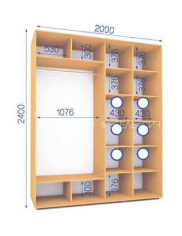 Шкаф-купе Сич (2400-600-2000)
