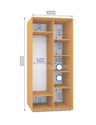 Шкаф-купе СИЧ (2200-600-1000)