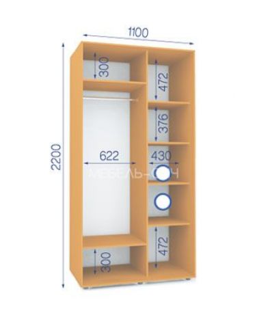 Шкаф-купе Сич (2200-600-1100)