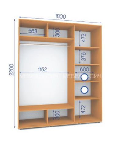 Шкаф-купе Сич (2200-600-1800)