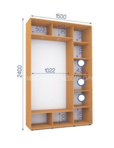 Шкаф-купе Сич (2400-450-1500)