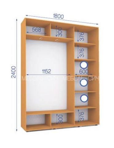 Шкаф-купе Сич (2400-450-1800)