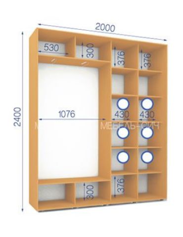 Шкаф-купе Сич (2400-450-2000)