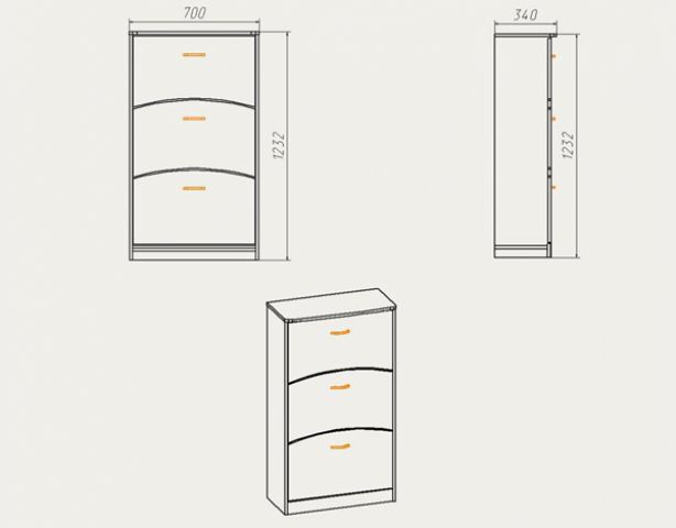 Тумба для обуви ТО-3Б